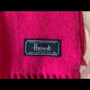 %100 Wool scarf, dark pink.